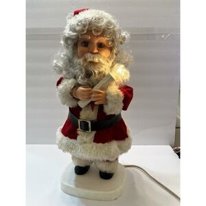 Vintage Christmas Santa's Best Santa Claus Figure Illuminated Candle 20" *Read*